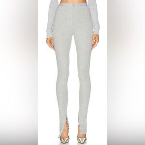 Wardrobe NYC Gray Side Zip Leggings Size M